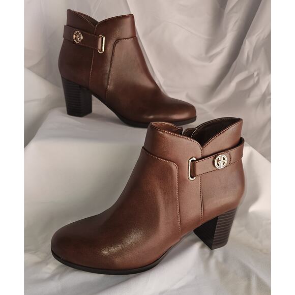 Giani Bernini Women's Trumann Memory Foam Block Heel Dress Booties - Cinnamon - Picture 3 of 7